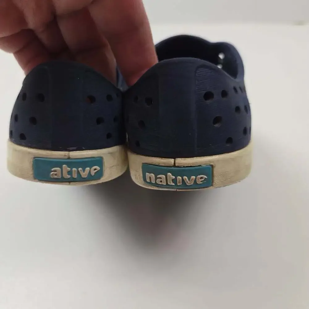 Native Navy Blue Jeffrrson Perforated Slip-On Sandal Water Shoes Size C7